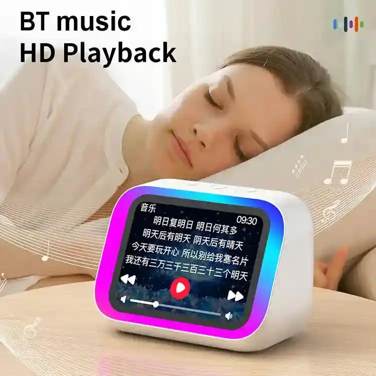 Tidesmit Smart Bluetooth Speaker Clock with 15W Qi Wireless Charging Pad Tidesmit
