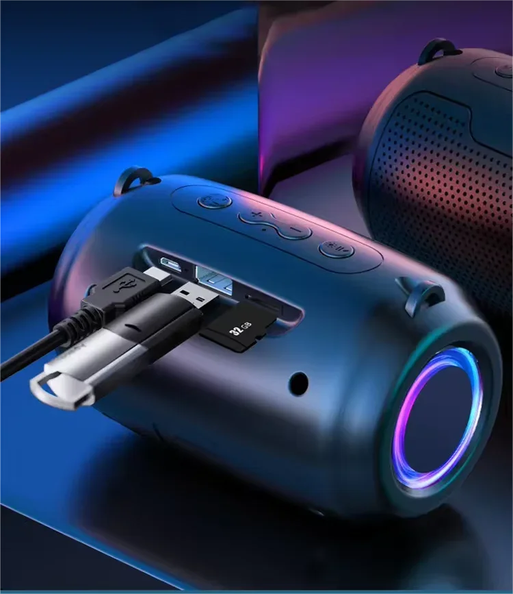 Portable Bluetooth Speaker with RGB Lights – Waterproof Wireless Audio My Store