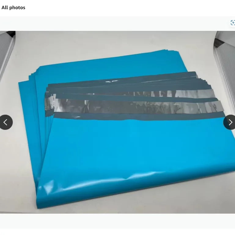 Blue 10x13 Inch Eco-Friendly Polyethylene Mailers Self-Adhesive Waterproof Tear-Resistant Shipping Bags for Garments 2-Day 5-Day