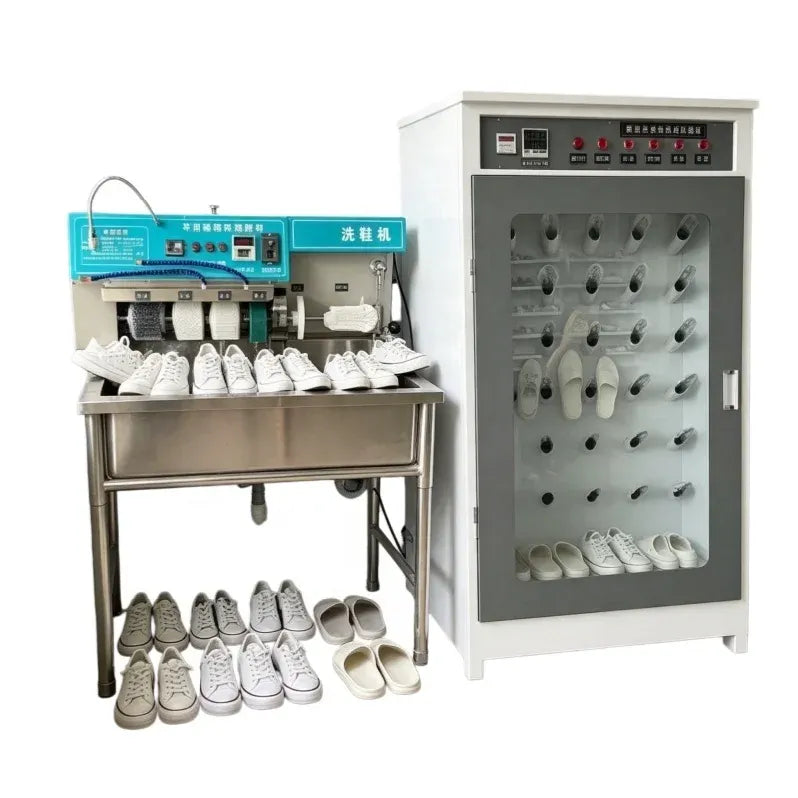 Professional Shoe Washer Dryer Combo Unit with Ozone Sanitizing for Laundry Shop Sneaker Cleaning