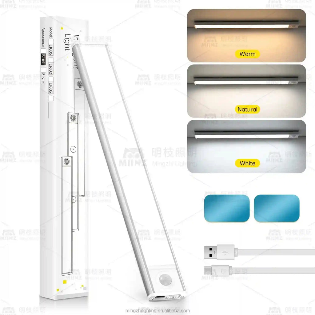 Motion Sensor Under Cabinet LED Light - Rechargeable Smart Home Lighting Tidesmit