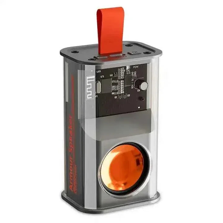 Portable Bluetooth Speaker Waterproof 360 Sound Wireless Audio Gray plastic My Store