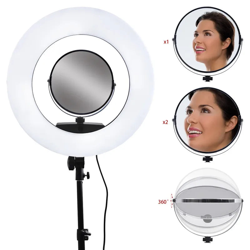 18-Inch LED Ring Light Kit - Adjustable Studio Content Creation Lighting Tidesmit