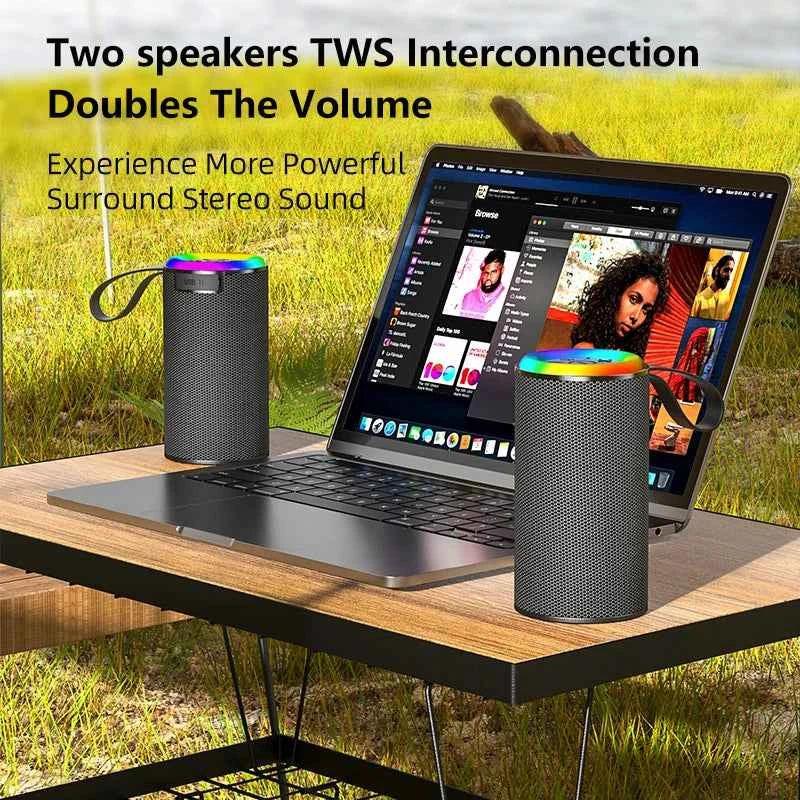 Portable Bluetooth Speaker with RGB LED and Deep Bass Subwoofer My Store