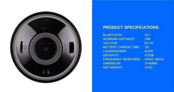 Portable Bluetooth Speaker with FM Radio, TF Slot & 360 Sound My Store