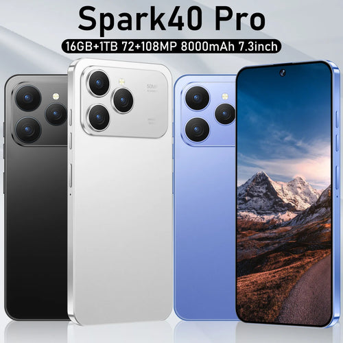 Spark 40 5G Smartphone with 108MP camera, 16GB RAM, 1TB storage, and fast charging in new design