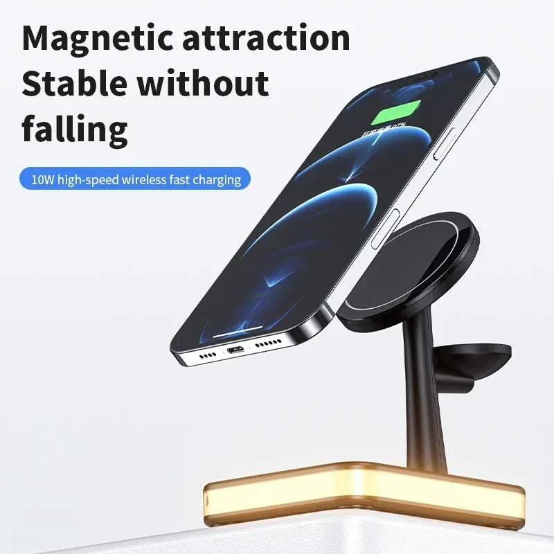 4-in-1 Wireless Charger Stand - 15W Fast Charging Station for Devices Tidesmit