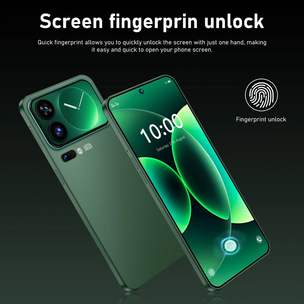 M17 Pro Max 5G smartphone with 7.3 inch 120Hz HD display 108MP camera 16GB RAM 1TB storage and 7000mAh battery