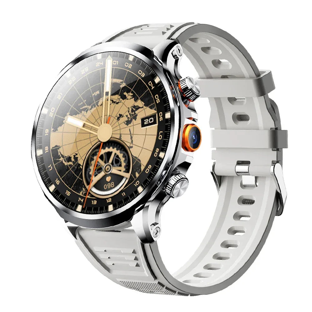 4G Smart Watch with GPS, Heart Rate Monitor & Camera - 1.85 Inch Silver My Store
