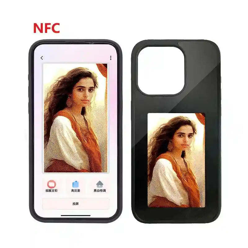 NFC Smart E Ink Phone Case for iPhone - Shock-Absorbing DIY Cover Tidesmit