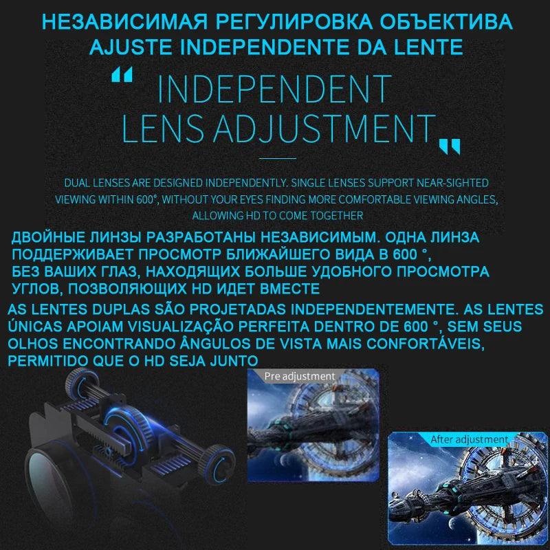 Tidesmit Smartphone VR Headset with Adjustable Lenses and Remote Control Tidesmit
