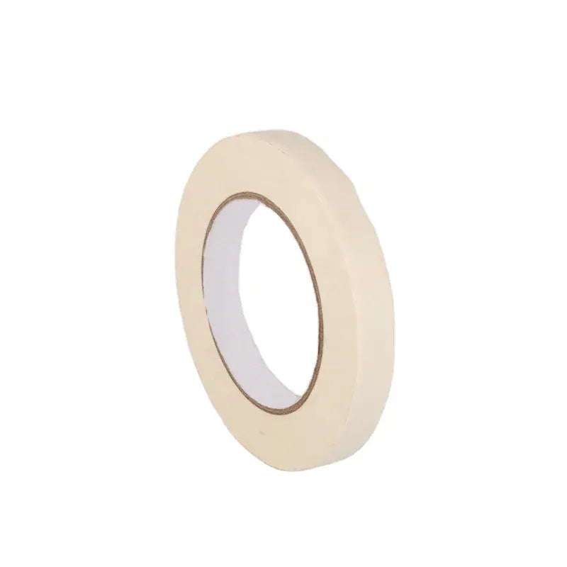 Heat-resistant masking tape roll, white, acrylic pressure-sensitive backing