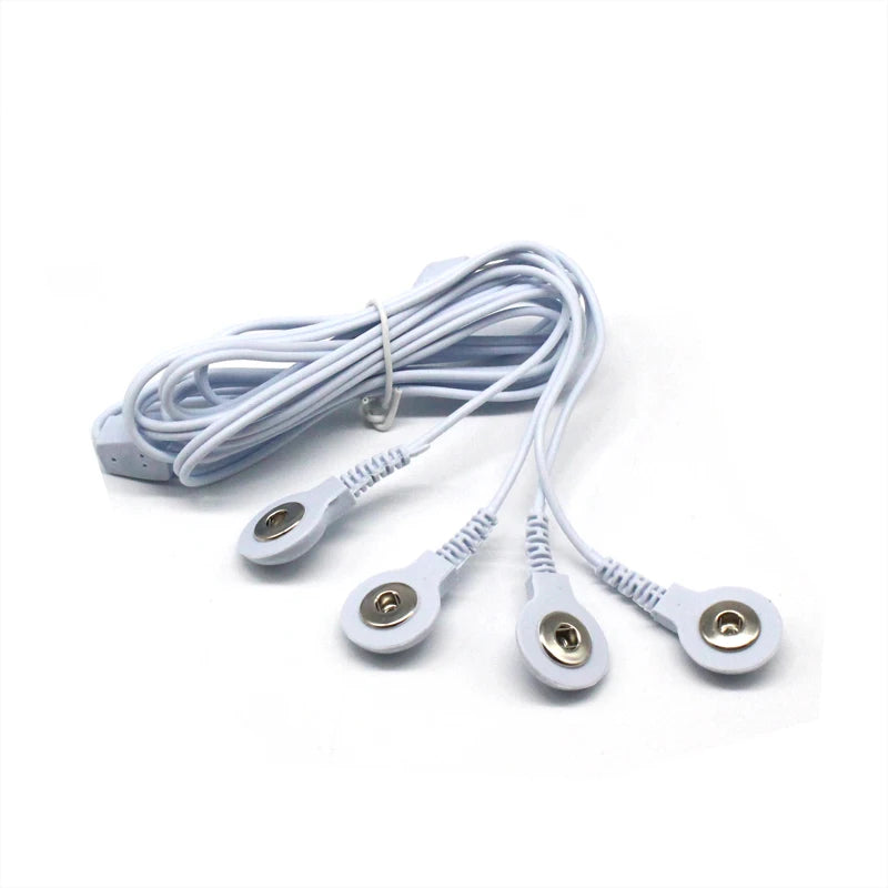 TENS Unit Lead Wire 2-Way or 4-Way Electrode Cable for Electric Massager Body Shaping Massage Equipment Tidesmit