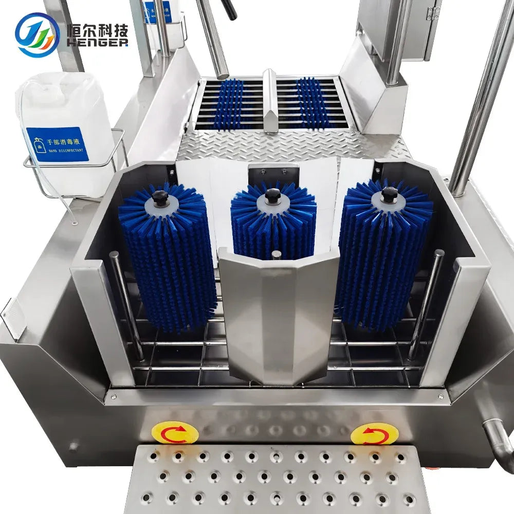 Workshop Cleaning Equipment Employee Hygiene Station Boot Washing Machine with Hand Washing and Disinfection