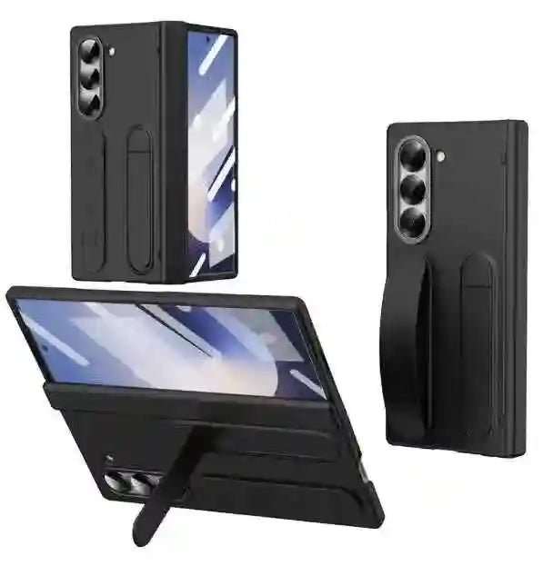 Galaxy Z Fold 6 Case with Tempered Glass Screen Protector - Shockproof Black OPP Bag Tidesmit