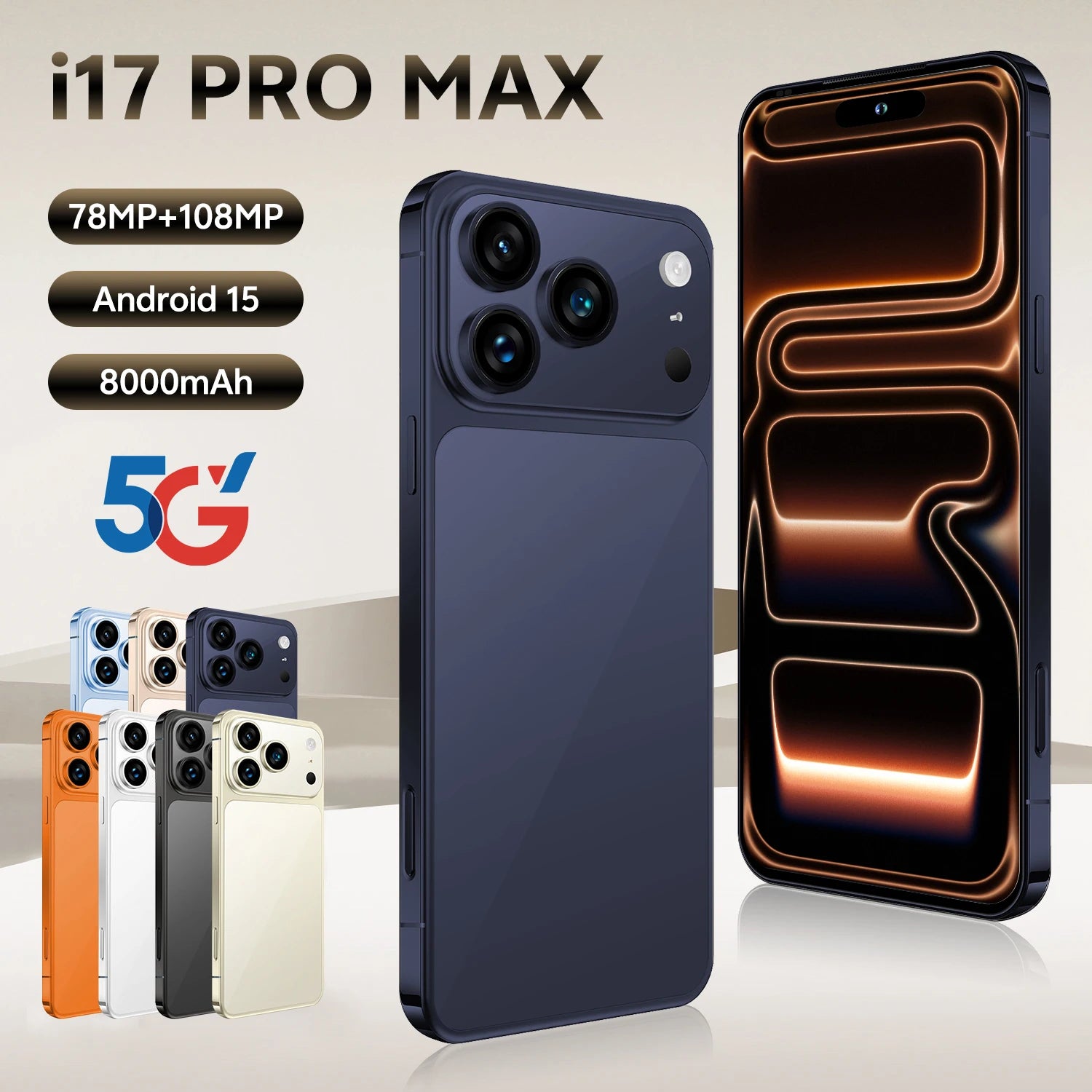 Android 15 Smartphone 1TB 16GB RAM 7.3-Inch AMOLED Unlocked Tidesmit