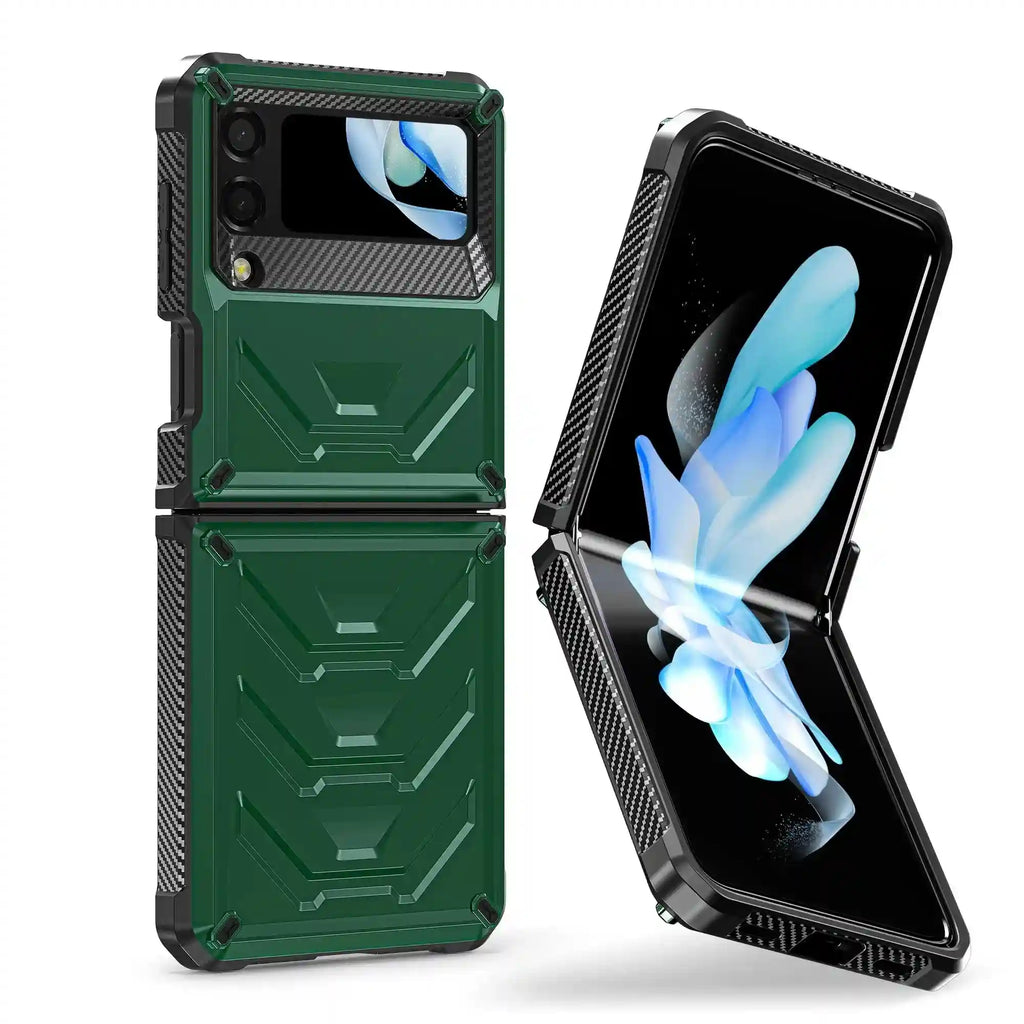 Galaxy Z Flip 4 Shockproof Case with Tempered Glass Screen Protector Tidesmit