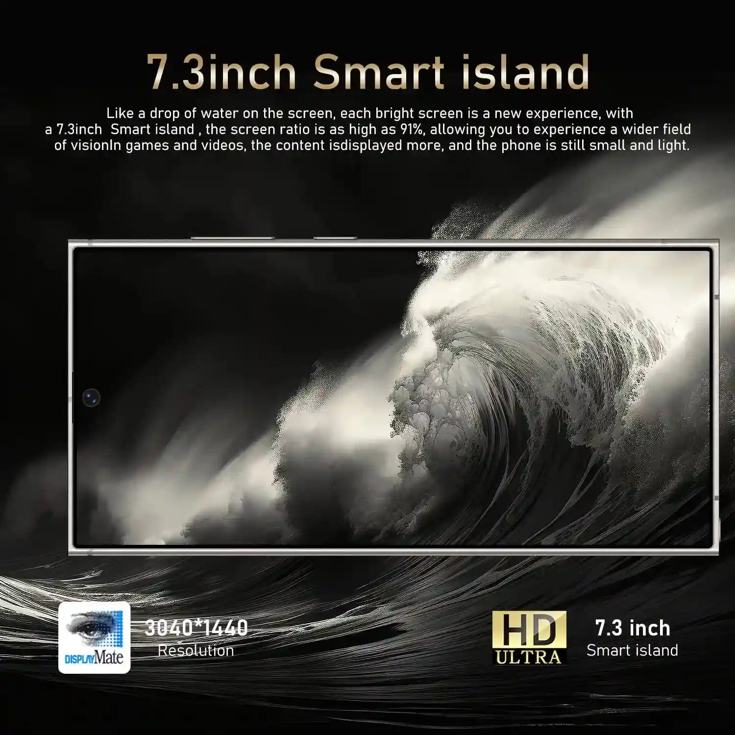 Smasun S25 Ultra 5G Smartphone 7.3-inch HD Smart Phone Deca Core Newest Android Mobile Phone OLED 5g Smartphone Global Edition Tidesmit