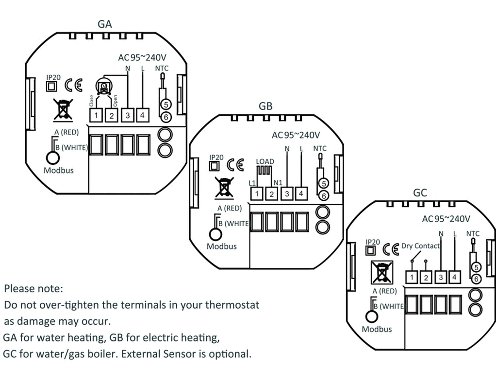Smart WiFi Thermostat for Floor Heating&Cooling System Compatible with Gas Boiler Heat Pump HVAC Control Controller/Actuator