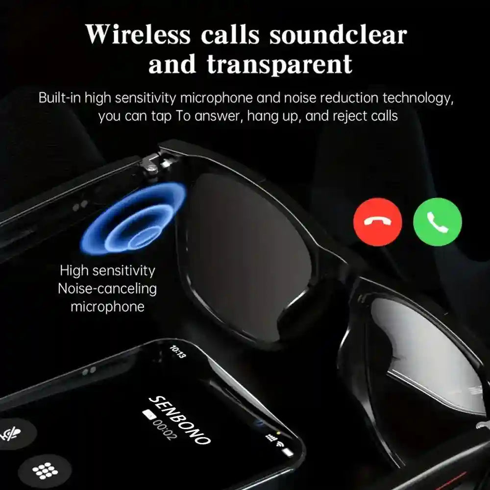 Tidesmit AI Smart Glasses: Wireless Bluetooth Audio & VR Immersive Tech Tidesmit