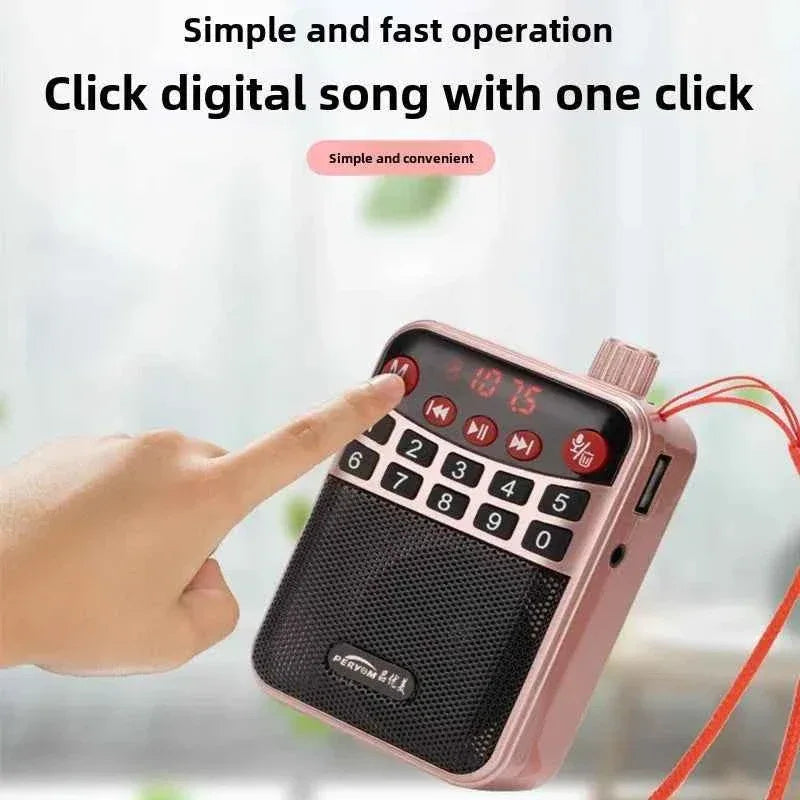 Portable Bluetooth Speaker with Flashlight - Gold & Red Audio Mini Speaker My Store