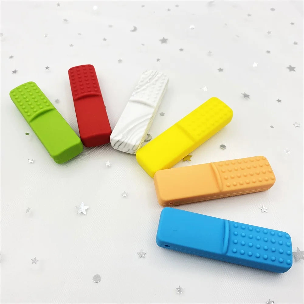 Baby Silicone Teethers BPA Free Babi Food Grade Pendant Pacifier Clips Necklace DIY Baby Teething Toys Therapy Tools for Autism
