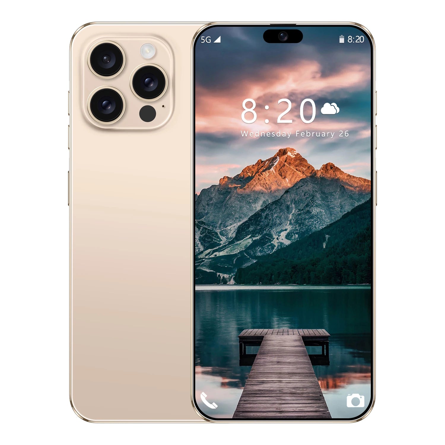 Tidesmit I16 Pro Max Android smartphone with 7.3 inch HD display, 16GB RAM, 1TB storage, and 108MP camera.