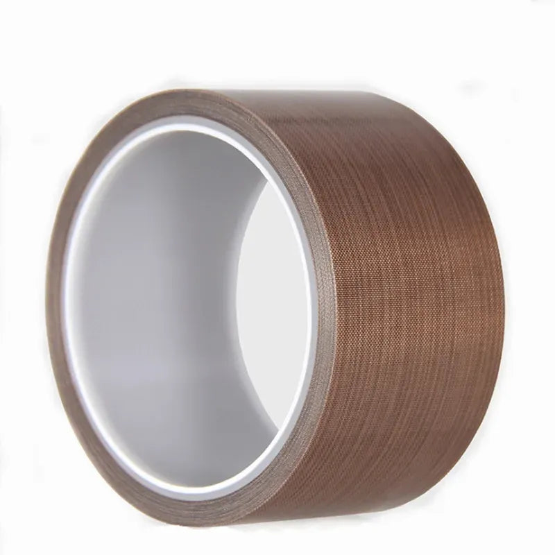 Brown single-sided insulation tape roll with white inner liner edge