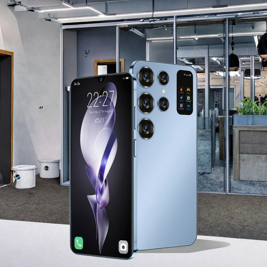 Unlocked Ultra 5G S24+ Android smartphone with decacore CPU, 65W fast charging, and high-definition screen display