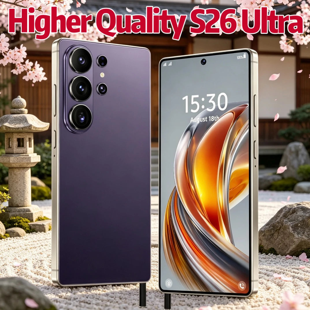Tidesmit S26 Ultra 7.7 inch 5G smartphone with 22GB RAM 2TB storage Android 15 unlocked 144Hz gaming mobile phone