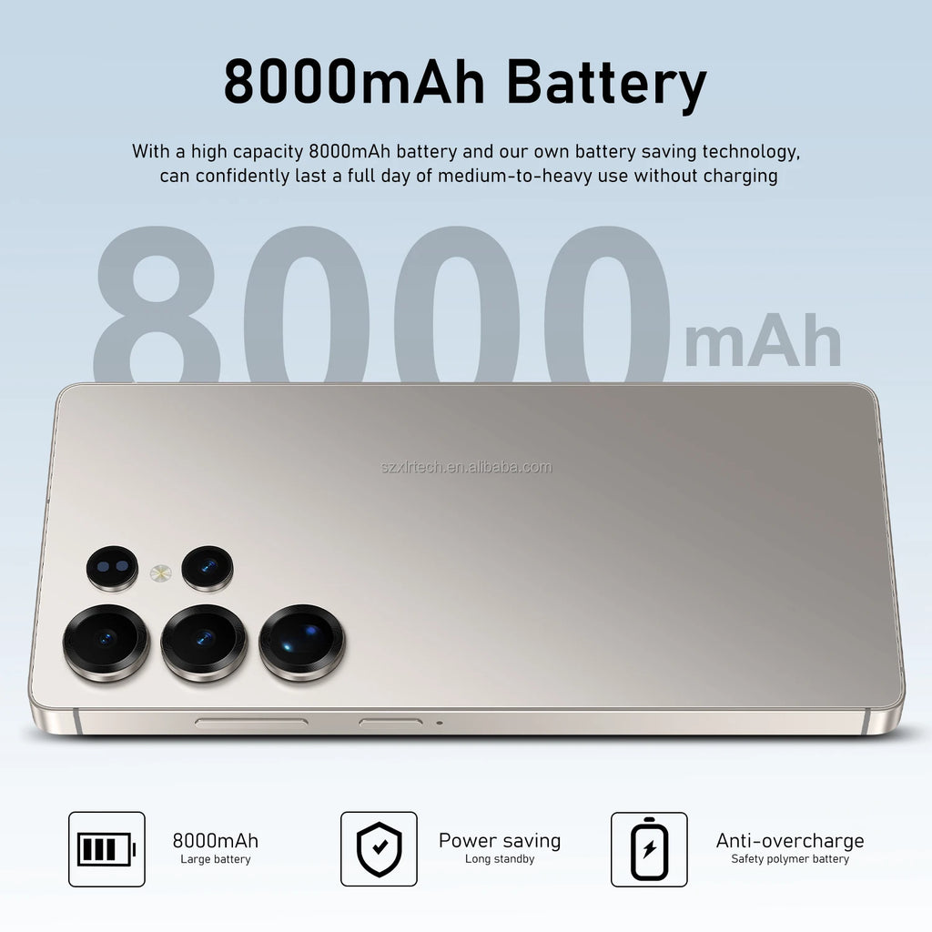 Tidesmit 5G Android 15 Smartphone, 1TB Storage, 16GB RAM - Dual SIM Tidesmit