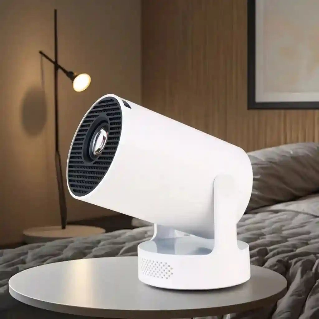 Mini 4K Android WiFi Projector for Smart Home Cinema - White Tidesmit