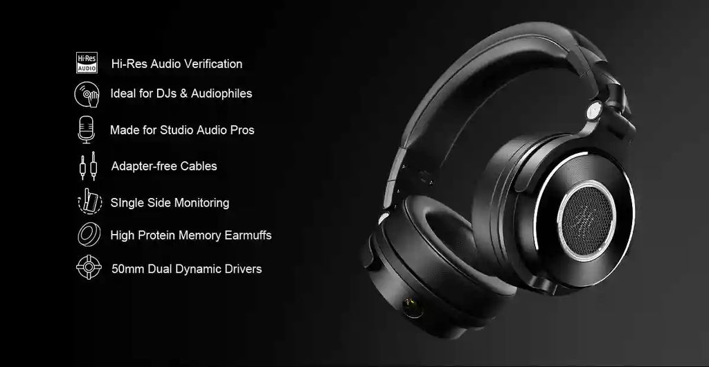 Wired Studio Headphones Over-Ear High-Res Monitor Audio Tidesmit Tidesmit