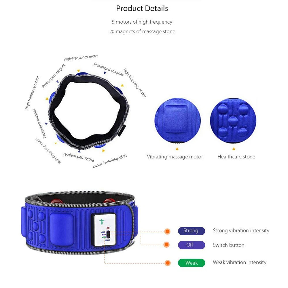 Vibration Abdominal Massage Belt for Waist Slimming - Tidesmit EU Plug Relaxation Treatment Tidesmit