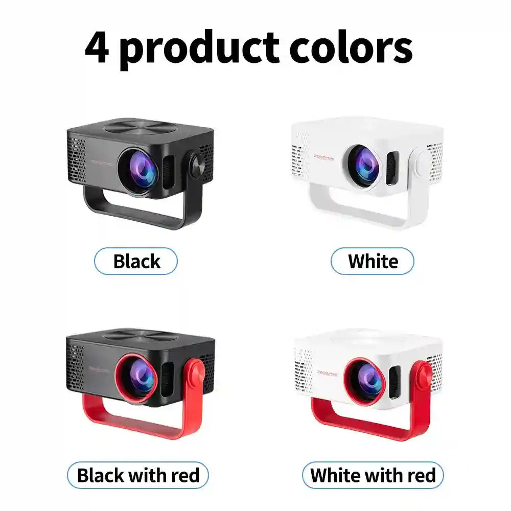 4K Portable WiFi Projector with 180 Degree Rotation for Home Cinema Tidesmit