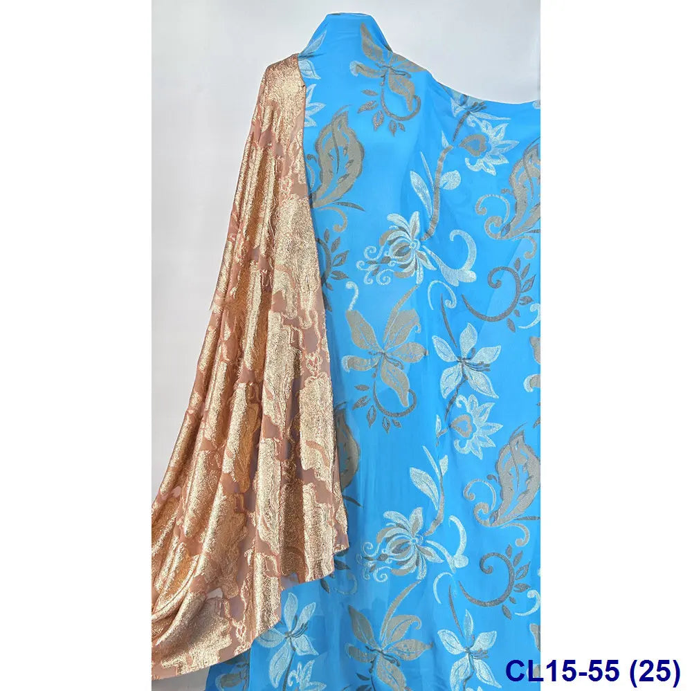 Lisami RTS Luxury Silk Fabric Elegant Multi-Color 3D Metallic Handcut for Dresses Weddings and Curtains