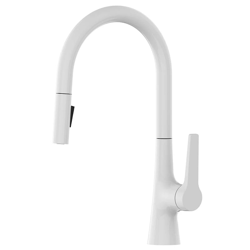 Bagnolux Titanium Black Brushed Deck Mounted Kitchen Faucet Two Function Single Handle Pull Out Mixer Hot and Cold Water Taps