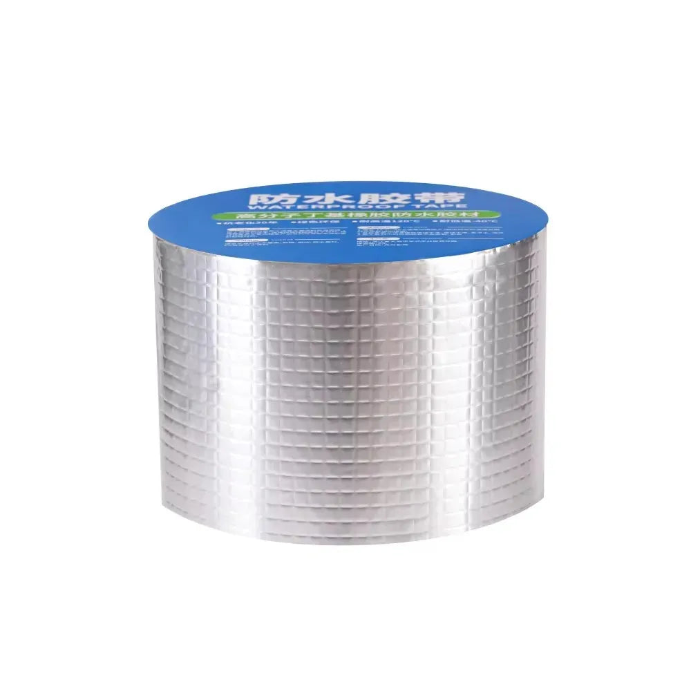 Silvery aluminum foil butyl flashing tape roll for waterproof roof flashing repairs