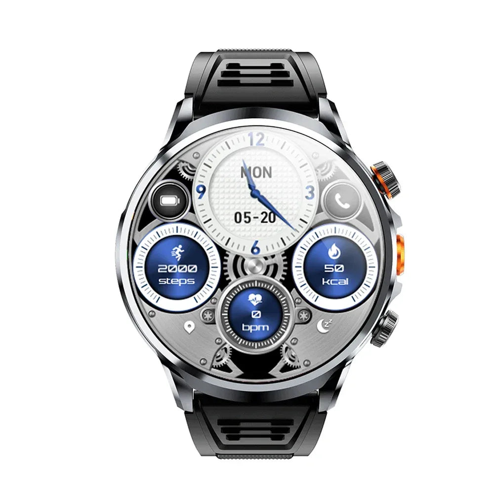 4G Smart Watch with GPS, Heart Rate Monitor & Camera - 1.85 Inch Silver My Store