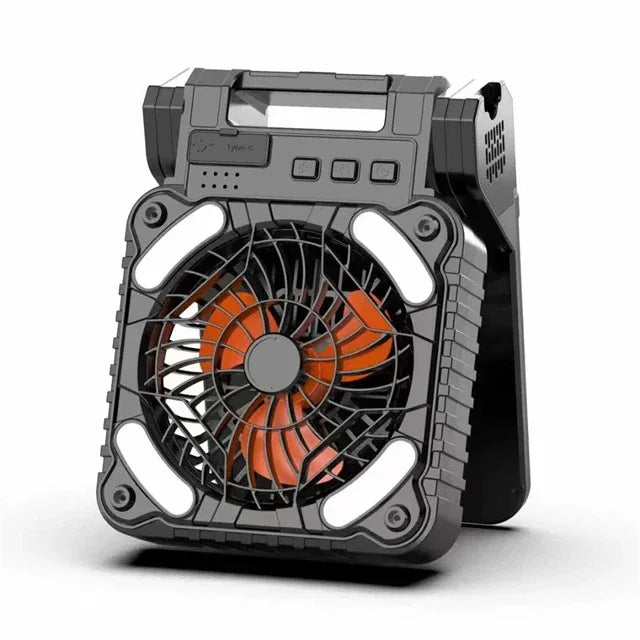 Portable Solar Fan & 5200mAh Power Bank | USB Rechargeable Tidesmit