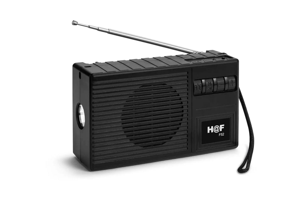 Solar Powered Portable Bluetooth Speaker with FM Radio & LED Light Black My Store