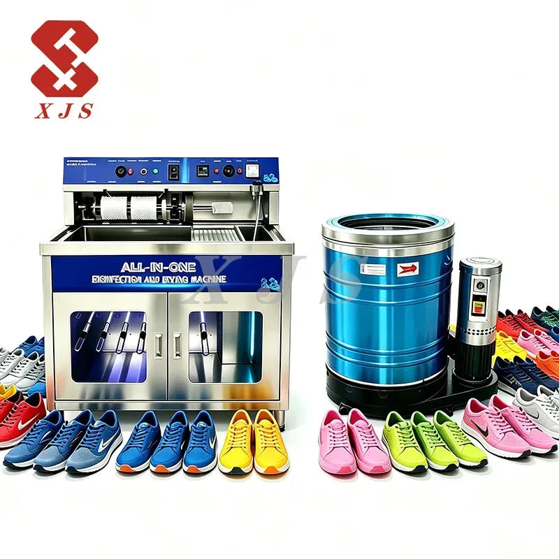 All-in-one Shoe Cleaning Disinfection Dryer Machine, Industrial Sneaker Washer Dryer Combo for Laundry Business Store