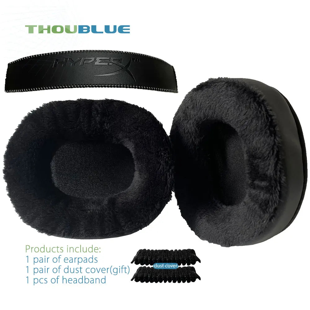 HyperX Cloud Replacement Ear Pads - Memory Foam Over-Ear Cushions 5 and band1 Tidesmit