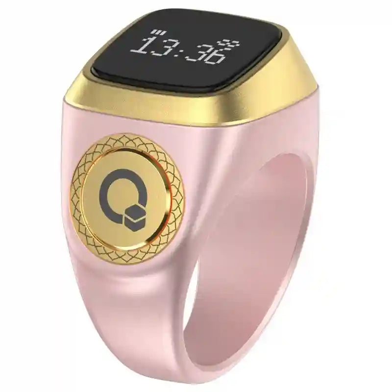 Smart Zikr Ring | Digital Tasbih & Health Monitor | Black | 18-22mm Tidesmit