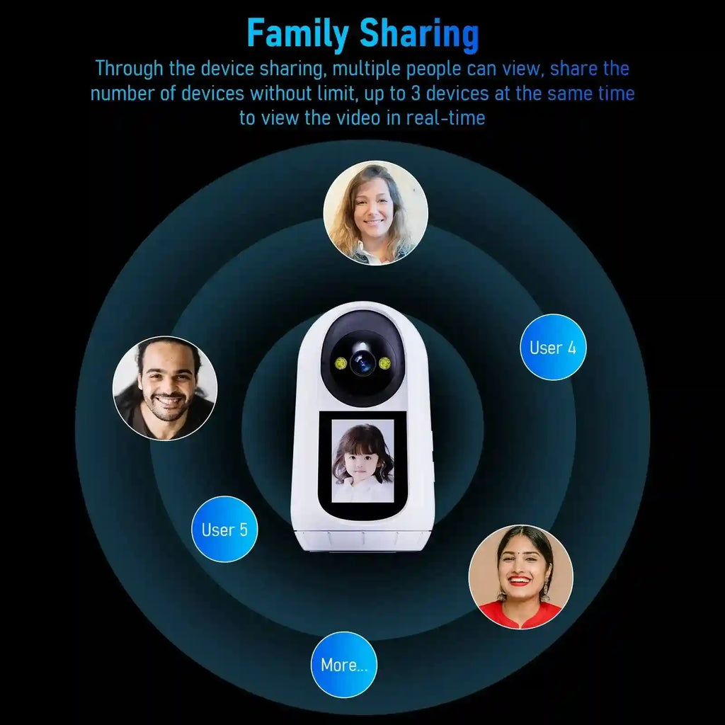Video Calling Security Camera with 2.8-Inch HD Screen - Wi-Fi Enabled Tidesmit