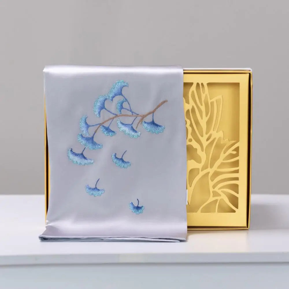 Chinese Style Embroidery Silk Scarf Elegant Headscarf