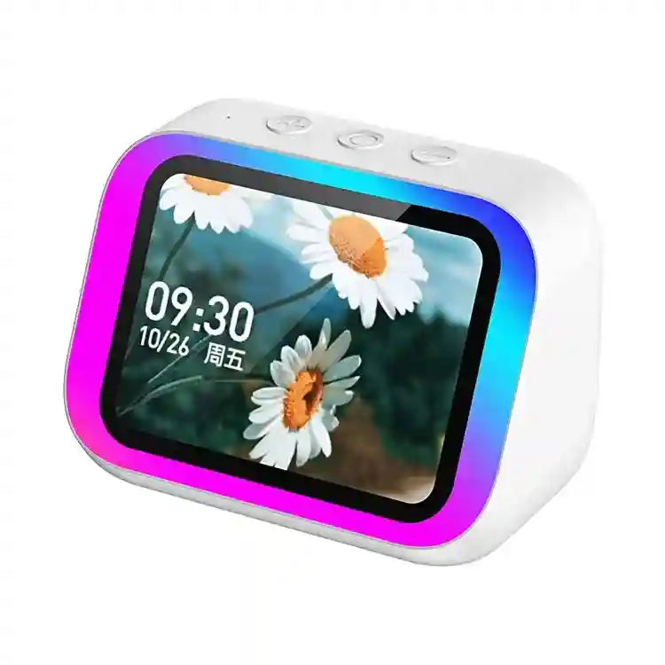 Tidesmit Smart Bluetooth Speaker Clock with 15W Qi Wireless Charging Pad White Tidesmit