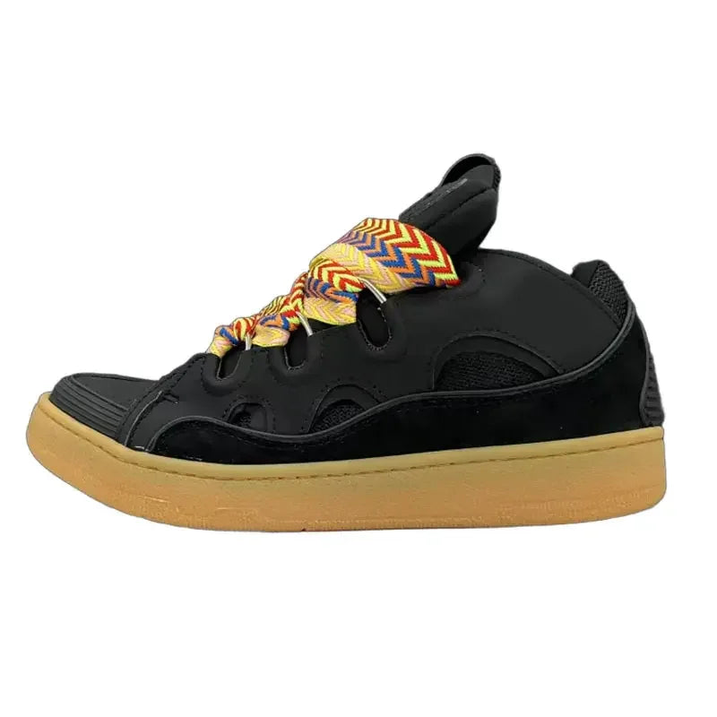 Designer Brand Luxury Casual Shoes Mens Women Embossed Leather Sneakers Calfskin Stripe Stretch Cotton Lace-up Low Rubber