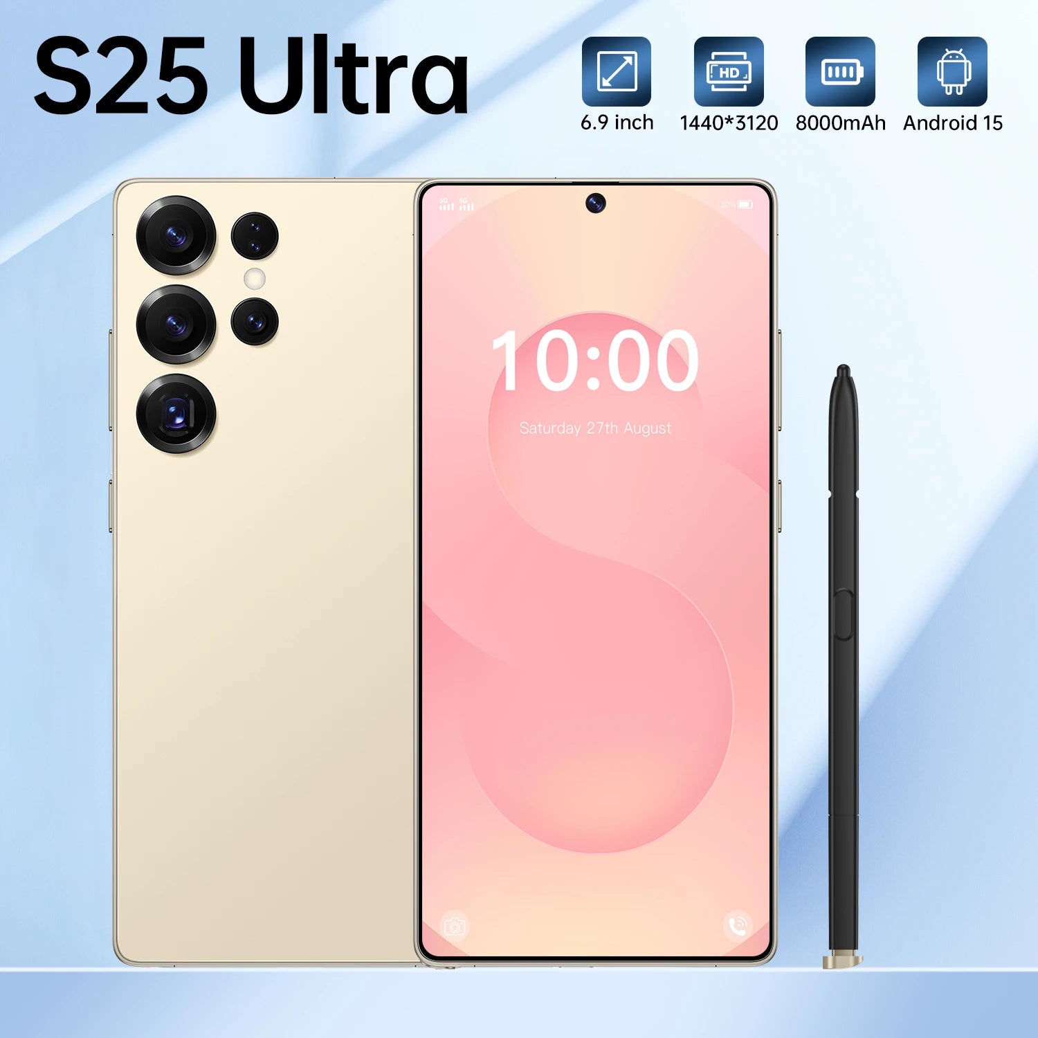 S25 Ultra 5G Smartphone 1TB 16GB RAM 6.9 Inch AMOLED Display Tidesmit