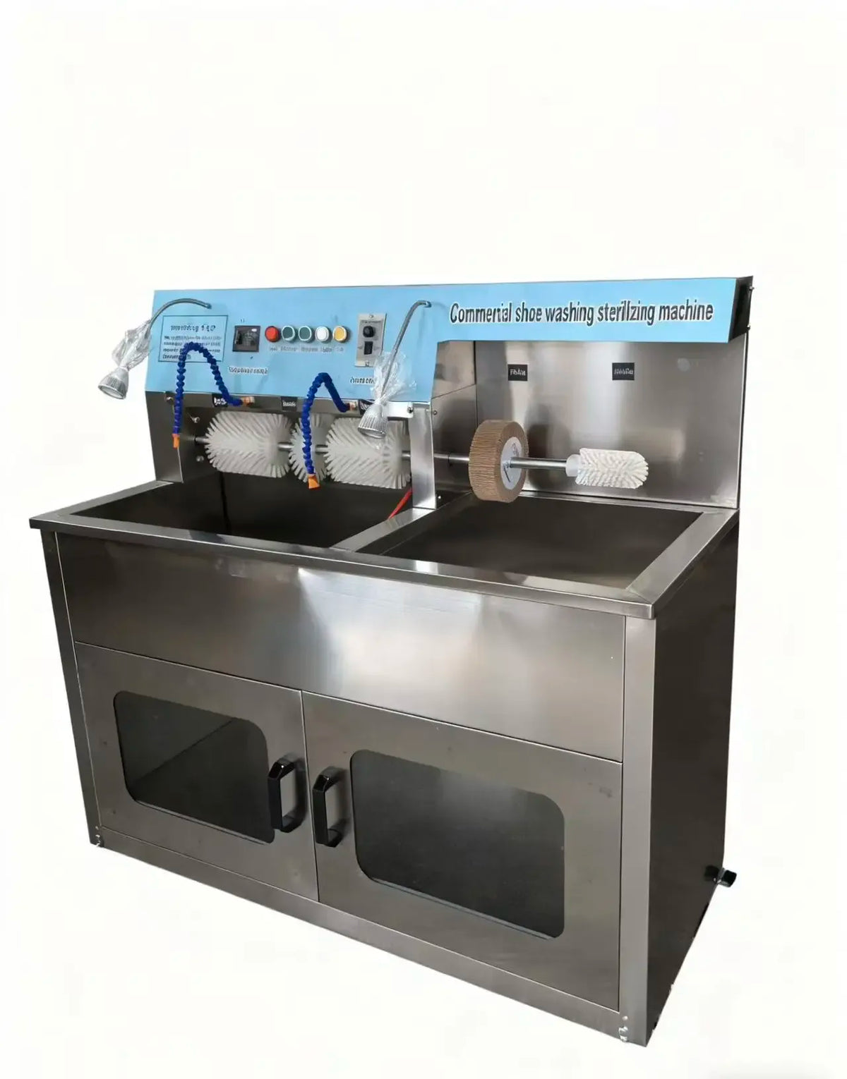 Commercial Large-Scale Dedicated Shoe Washer Dual Tanks and 20-pair Shoe Dryer  for Professional Shoe Stores Laundry Hotel
